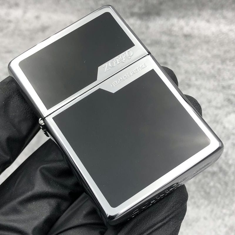 Bật lửa Zorro Ultimate Men Đen Viền Bạc - Z6007B - Hình ảnh 2