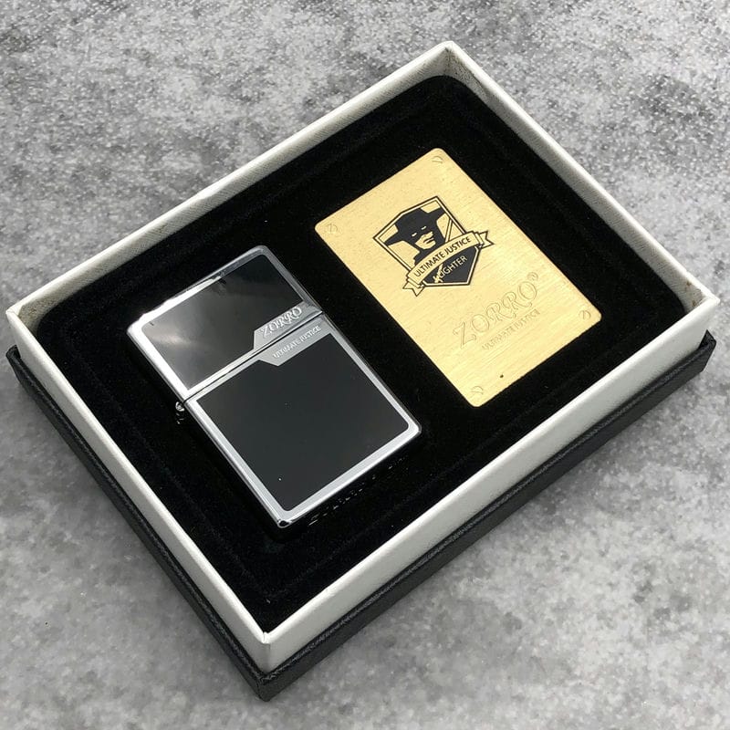 Bật lửa Zorro Ultimate Men Đen Viền Bạc - Z6007B - Hình ảnh 4