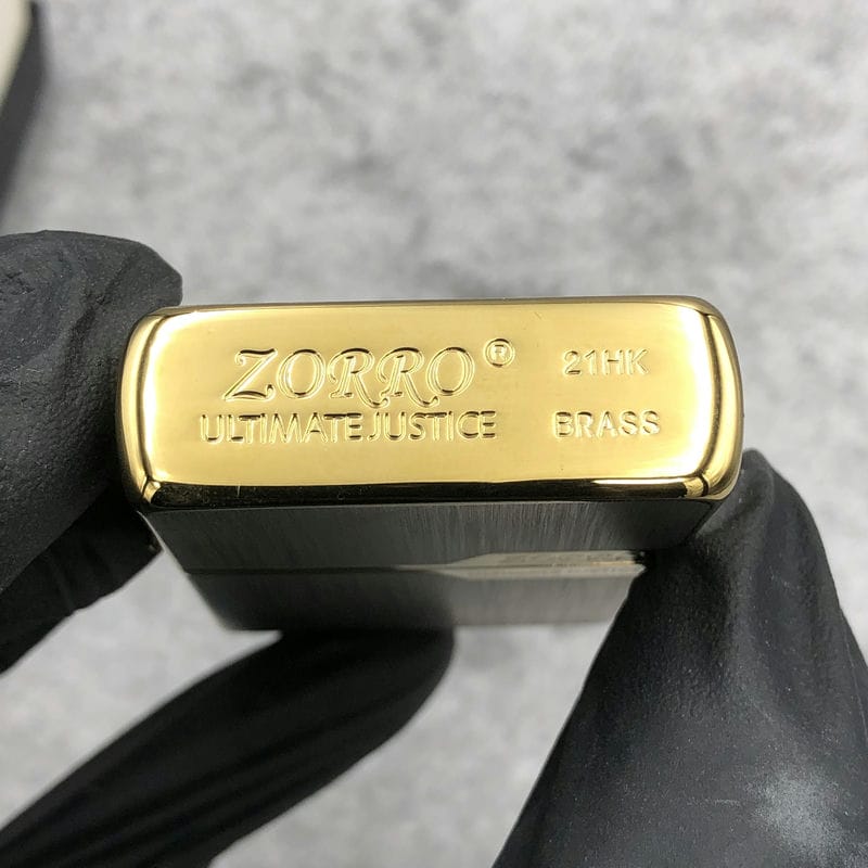 Bật lửa Zorro Ultimate Vân Dọc Viền Vàng - Z91328C - Hình ảnh 10
