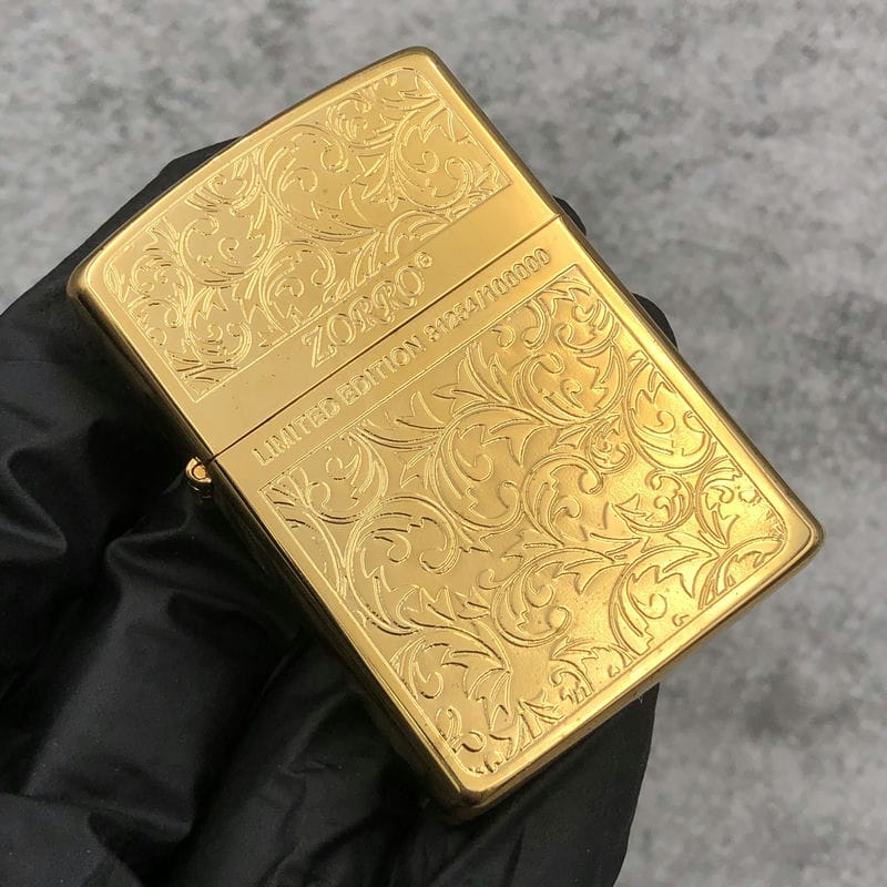 Bật lửa Zorro hoa văn Venetian viền ngang mạ vàng - Z92067C - Hình ảnh 2