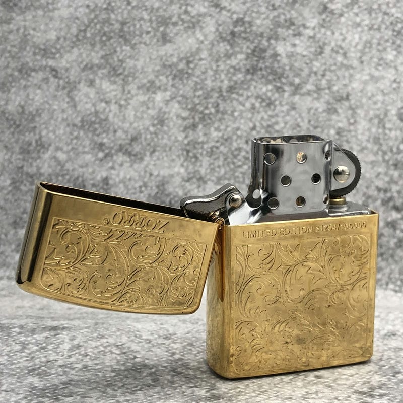 Bật lửa Zorro hoa văn Venetian viền ngang mạ vàng - Z92067C - Hình ảnh 8